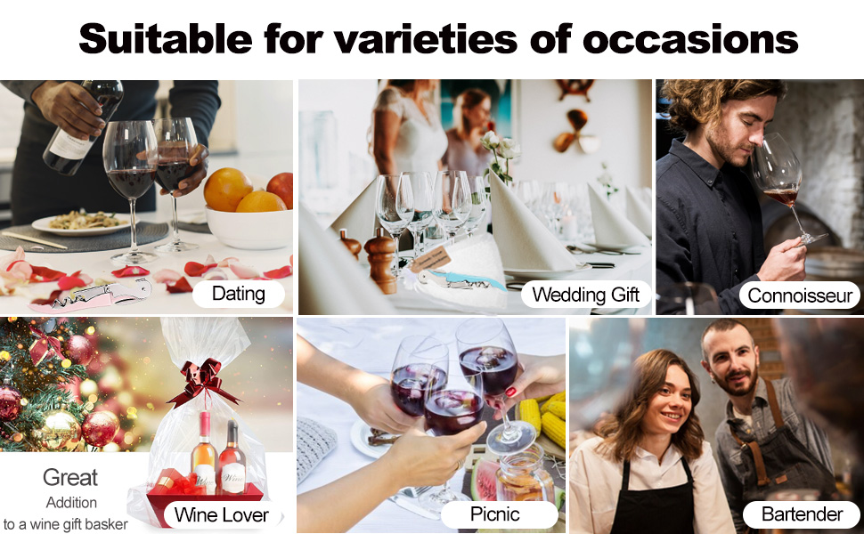 HYZ Wine Opener Bulk 20-Pack for Bartender, Professional Waiter Corkscrew Wine Key for Servers & Restaurant, Double Hinged Wine Bottle Opener with Foil Cutter, Commercial Bulk Set, (Multicolor)