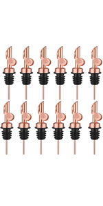 Pafusen 2 Pack Liquor Pour Spout, Auto Flip Olive Oil Dispenser Spout, Pour Spout for Liquor Bottles, Olive Oil Spout, Bottle Pourers for Alcohol Wine Syrup Home Bar Accessories Silver