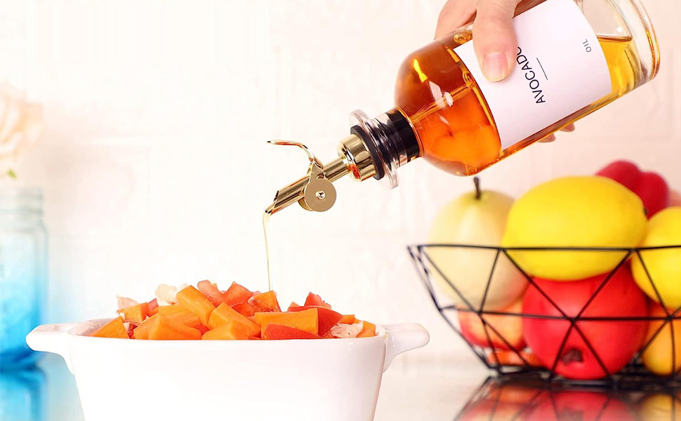 Pafusen 2 Pack Liquor Pour Spout, Auto Flip Olive Oil Dispenser Spout, Pour Spout for Liquor Bottles, Olive Oil Spout, Bottle Pourers for Alcohol Wine Syrup Home Bar Accessories Silver