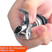 Pafusen 2 Pack Liquor Pour Spout, Auto Flip Olive Oil Dispenser Spout, Pour Spout for Liquor Bottles, Olive Oil Spout, Bottle Pourers for Alcohol Wine Syrup Home Bar Accessories Silver