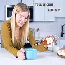 Pafusen 2 Pack Liquor Pour Spout, Auto Flip Olive Oil Dispenser Spout, Pour Spout for Liquor Bottles, Olive Oil Spout, Bottle Pourers for Alcohol Wine Syrup Home Bar Accessories Silver