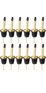 Pafusen 2 Pack Liquor Pour Spout, Auto Flip Olive Oil Dispenser Spout, Pour Spout for Liquor Bottles, Olive Oil Spout, Bottle Pourers for Alcohol Wine Syrup Home Bar Accessories Silver