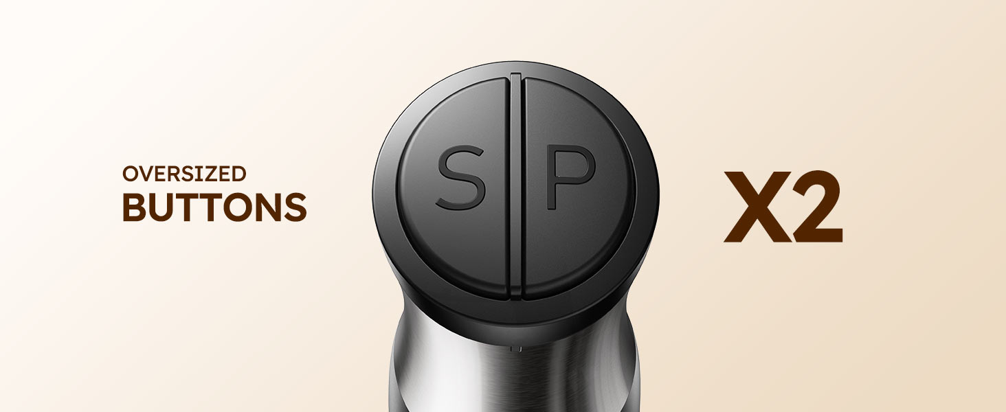 Sangcon Electric Salt and Pepper Grinder Set Shakers 2 IN 1 - USB RECHARGEABLE Salt and Pepper Mill Set All in One, Automatic Refillable Adjustable Coarseness Ceramic Grinder with Light