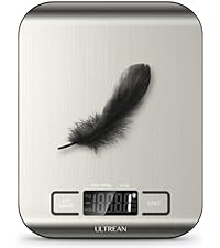 Ultrean Pepper Grinder, Rechargeable Gravity Salt and Pepper Grinder with 6 Adjustable Coarseness, LED Light, One-Hand Automatic Operation, Stainless Steel, Gifts for Father‘s Day