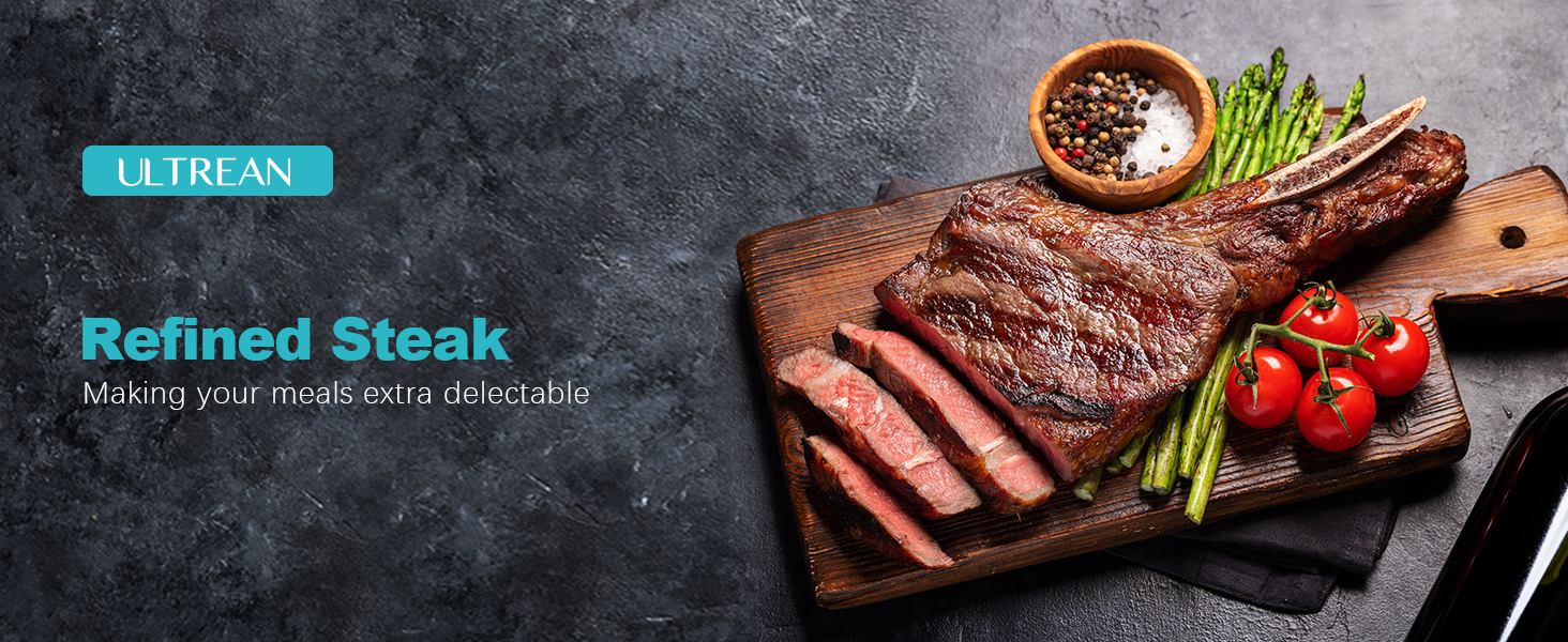 Ultrean Pepper Grinder, Rechargeable Gravity Salt and Pepper Grinder with 6 Adjustable Coarseness, LED Light, One-Hand Automatic Operation, Stainless Steel, Gifts for Father‘s Day