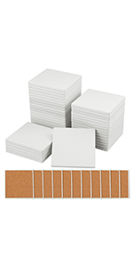 GNIEMCKIN 50 PCS 2.56 in Sublimation Auto Coasters, DIY Personalization Option, Keep Car from Cold Drink Spills