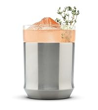 Elevated Craft Hybrid Cocktail Shaker - Premium Vacuum Insulated Stainless Steel Copper Cocktail Shaker - Innovative Measuring System - Martini Shaker for the Home Bartender - 28oz Total Volume