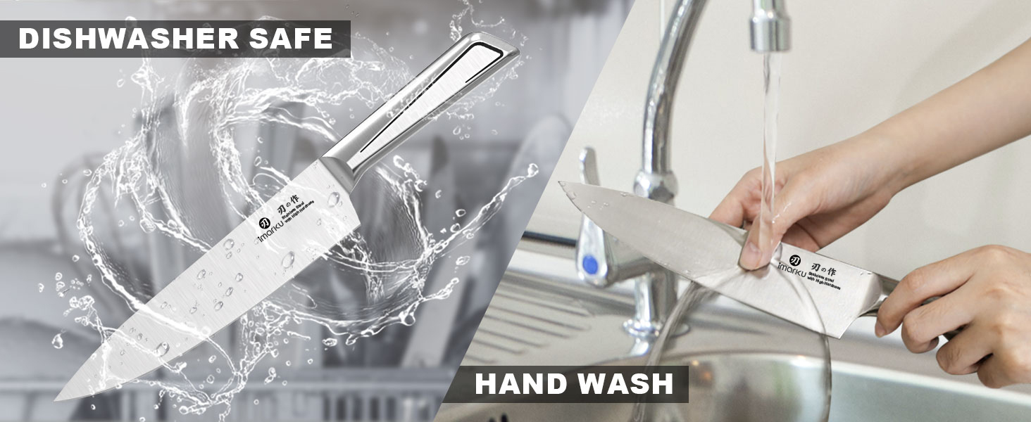 Knife Sets for Kitchen with Block imarku G14 Japanese Knife Set Stainless Steel Kitchen 14pcs, Built-in Sharpener, Sharp Knives with Non-slip Ergonomic Handle - Dishwasher Safe, Home Essential Gifts