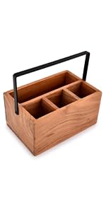 NIRMAN Wooden Coasters for Drinks Coffee Table, Round Drink Coasters with Holder for Tabletop Protection, Set of 4 (4