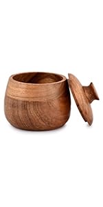 NIRMAN Wooden Coasters for Drinks Coffee Table, Round Drink Coasters with Holder for Tabletop Protection, Set of 4 (4