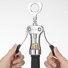 Beneno Wine Opener, Zinc Alloy Premium Wing Corkscrew with Multifunctional Bottles Opener, Sharp Wine Corkscrew with Ergonomic Non-Slip Wing Handle, Purple