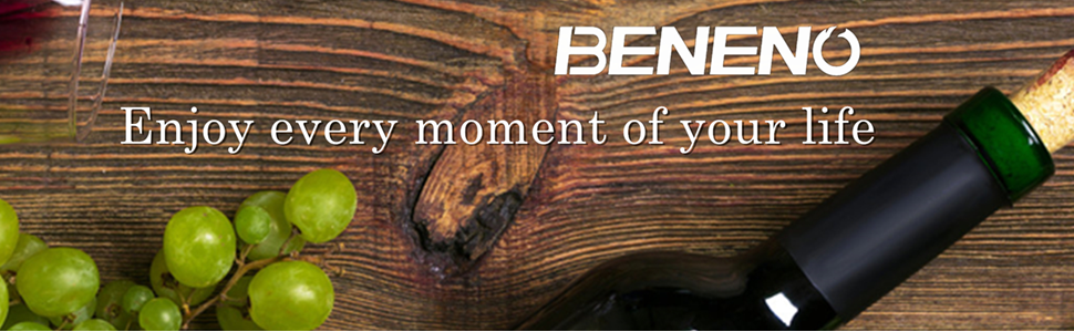 Beneno Wine Opener, Zinc Alloy Premium Wing Corkscrew with Multifunctional Bottles Opener, Sharp Wine Corkscrew with Ergonomic Non-Slip Wing Handle, Purple