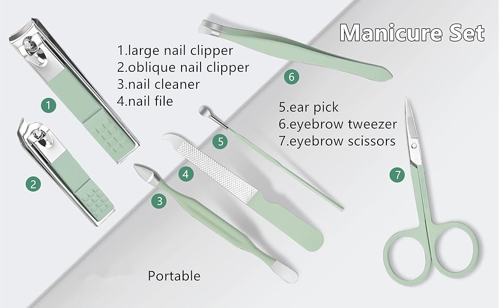 Manicure Set Nail Clipper Set Women Men Nail Clippers Kit Nail Care Kit Toenail Fingernail Cutters Personal Care Tools Manicure Pedicure with Travel Case Nail Grooming Kit Gifts for Women Men