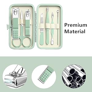 Manicure Set Nail Clipper Set Women Men Nail Clippers Kit Nail Care Kit Toenail Fingernail Cutters Personal Care Tools Manicure Pedicure with Travel Case Nail Grooming Kit Gifts for Women Men