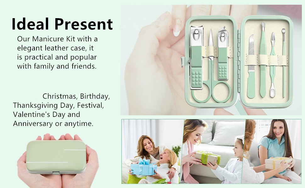 Manicure Set Nail Clipper Set Women Men Nail Clippers Kit Nail Care Kit Toenail Fingernail Cutters Personal Care Tools Manicure Pedicure with Travel Case Nail Grooming Kit Gifts for Women Men