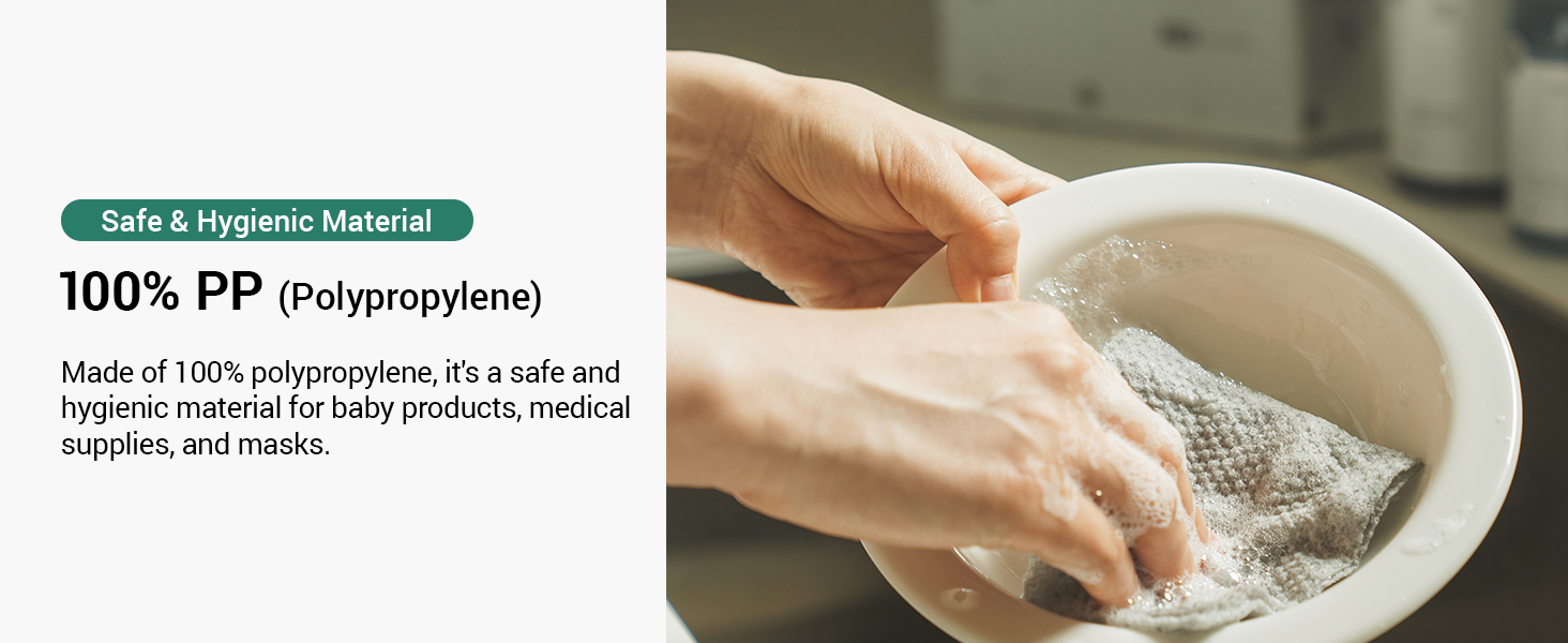 DEARCUS One Day Scrubber Disposable Dishcloth Sheets – Odor-Free Lint-Free Non-Scratch Melt-Blown PP Cleaning Cloths for Dishes, Cookware, Cooktop & Bathroom | Gray, 1 Pack 60 Sheets (~2 Month Supply)