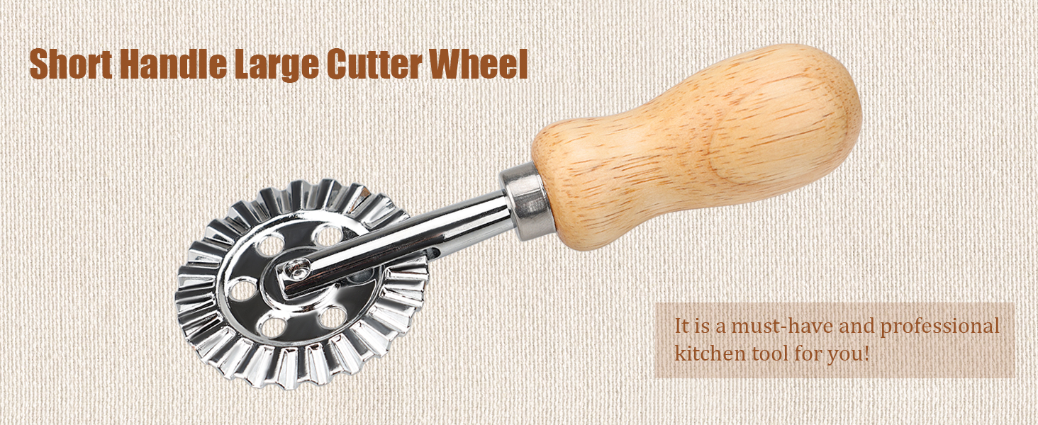 Pastry Cutter Double Wheel - Exquisite Wooden Handle, Perfect for Pasta, Pizza, Ravioli, Cookie -Cheese Slicers Enhance Your Culinary Artistry