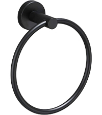 USHOWER Matte Black Bathroom Hardware Set, Modern 24-Inch Towel Bar Set Wall Mounted, Durable SUS304 Stainless Steel Bathroom Accessories Set, 4-Piece