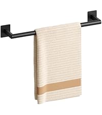 USHOWER Matte Black Bathroom Hardware Set, Modern 24-Inch Towel Bar Set Wall Mounted, Durable SUS304 Stainless Steel Bathroom Accessories Set, 4-Piece