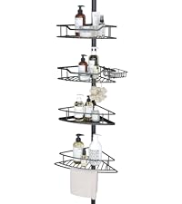 USHOWER Matte Black Bathroom Hardware Set, Modern 24-Inch Towel Bar Set Wall Mounted, Durable SUS304 Stainless Steel Bathroom Accessories Set, 4-Piece