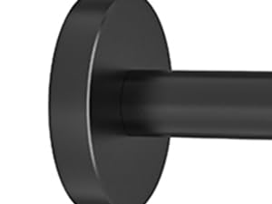 USHOWER Matte Black Bathroom Hardware Set, Modern 24-Inch Towel Bar Set Wall Mounted, Durable SUS304 Stainless Steel Bathroom Accessories Set, 4-Piece