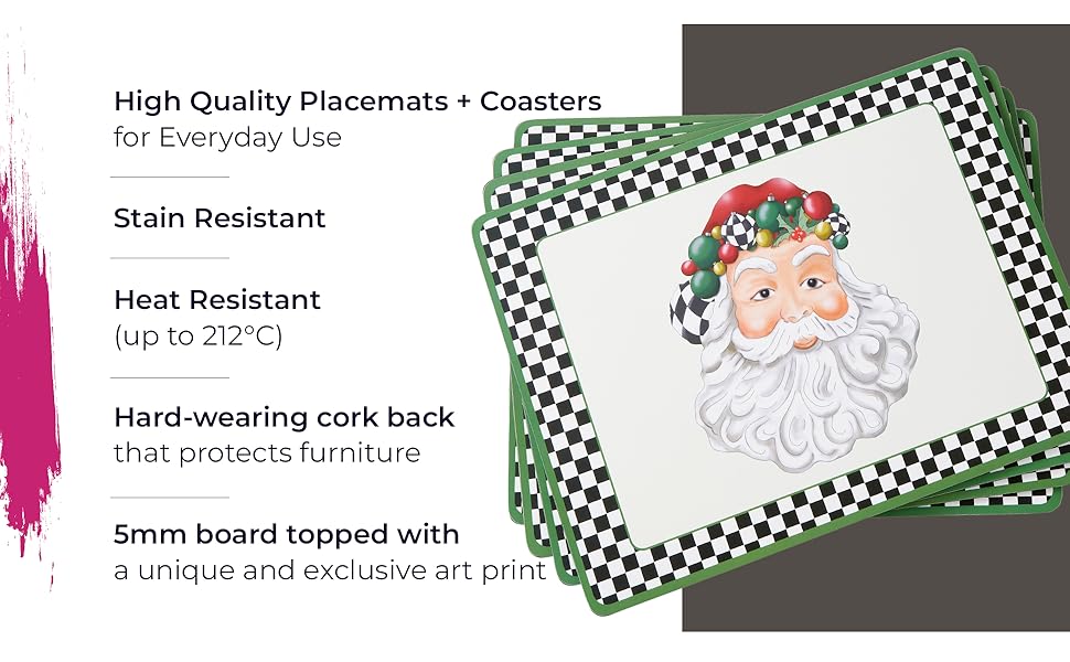 Pimpernel Black & White Collection Coasters, Set of 6 – 4