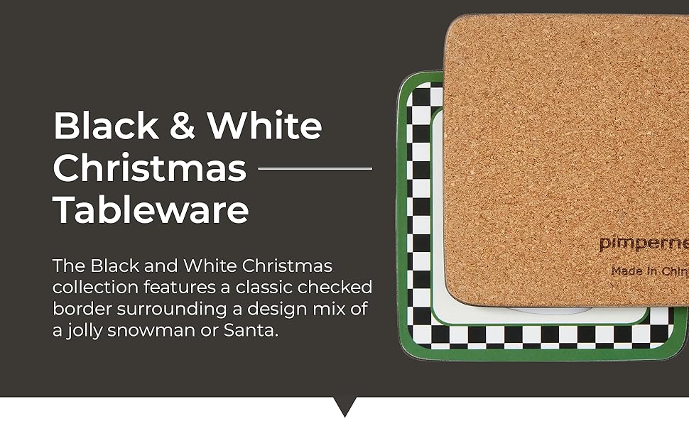 Pimpernel Black & White Collection Coasters, Set of 6 – 4