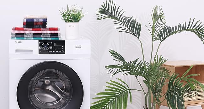 Homaxy Kitchen Towels and Dishcloths Set, 12 x 12 and 13 x 28 Inches, Set of 8 100% Cotton Waffle Weave Check Plaid Kitchen Dish Towels, Super Soft and Absorbent Dish Cloths, White & Black