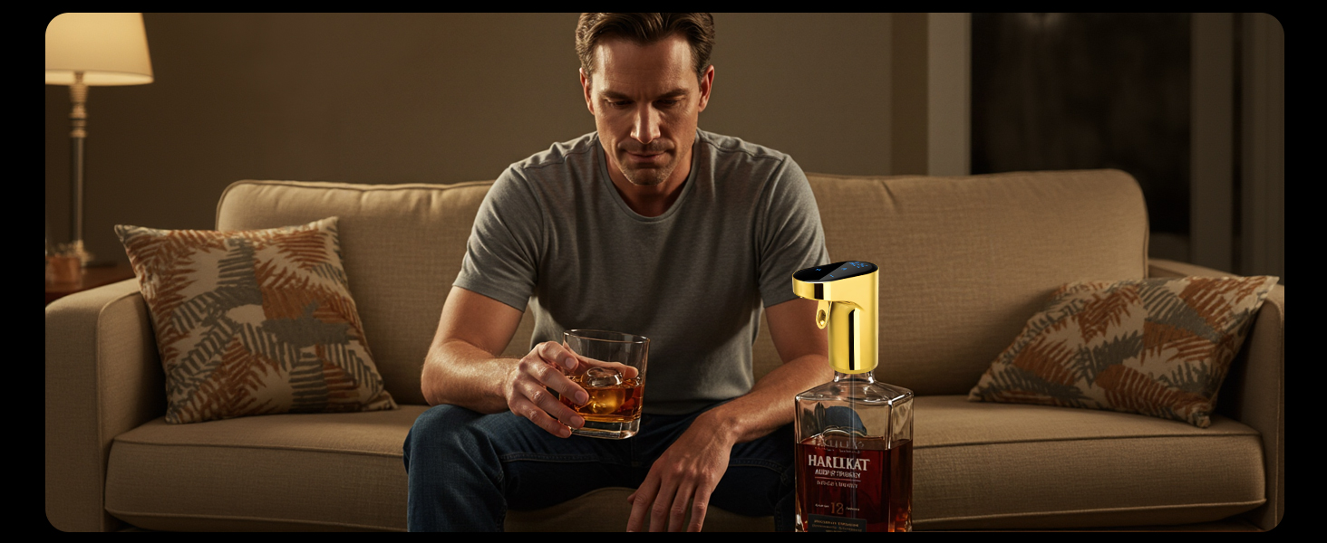 5-in-1 Electric Wine Decanter & Smart Liquor Dispenser - Easter Party Essential | Automatic Aerator with 1-999ml Precision Dosing | Easter Gift for Wine Lovers, Whiskey Enthusiasts & Hosts(Gold)