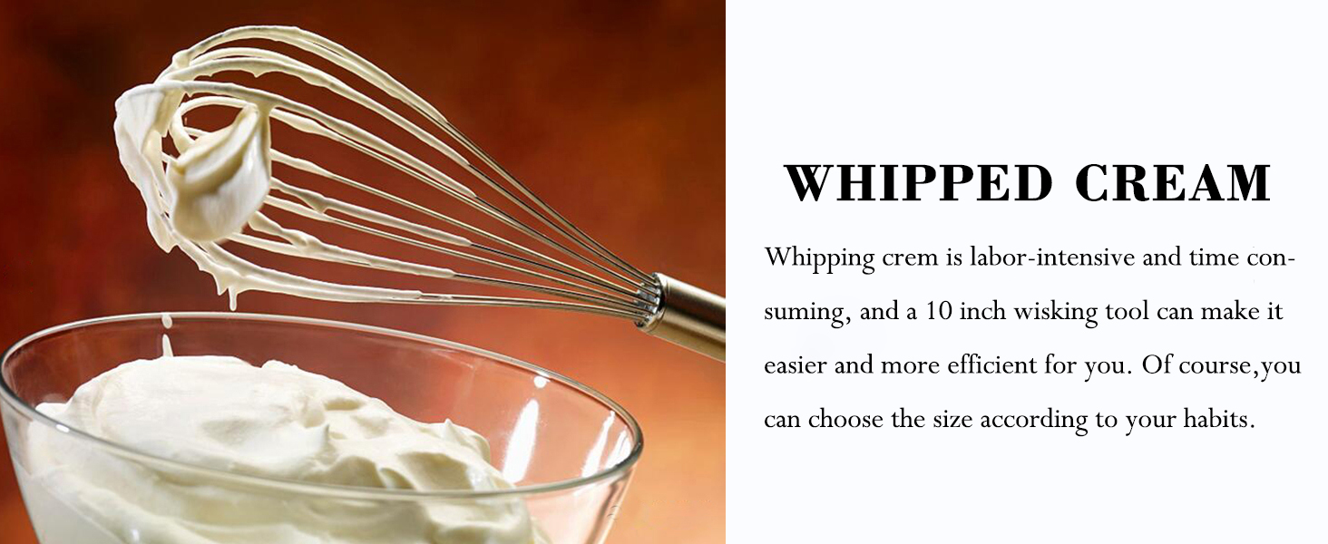 Polly Online Stainless Steel Whisk Set, 3 Packs Balloon Whisk for Cooking, Whisking, Blending (8