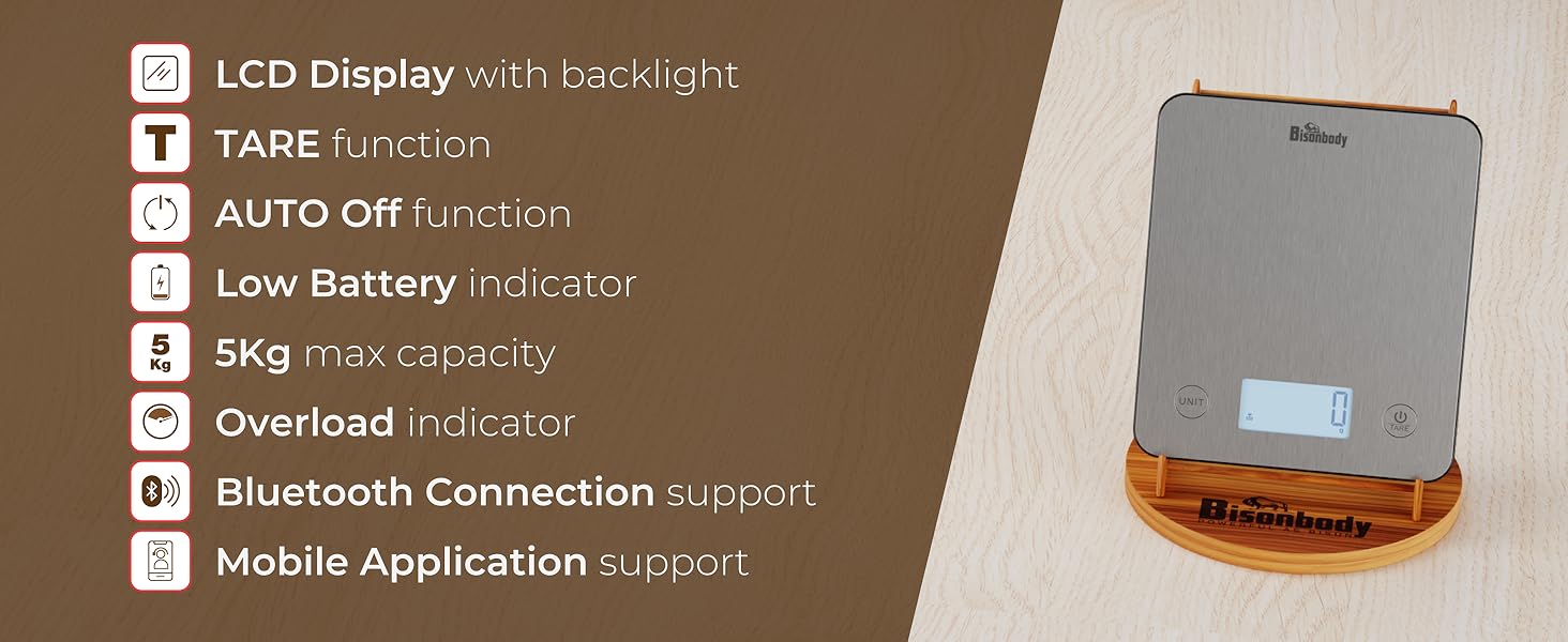 Smart Food Scale for Meal Prep – Digital Kitchen Scale with App, Calorie & Macro Tracking, Nutritional Calculator, Portion Control, Grams & Ounces, Healthy Cooking & Weight Loss