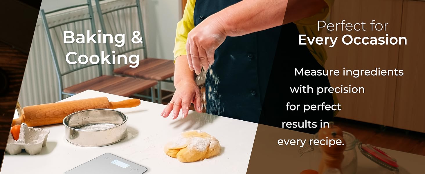 Smart Food Scale for Meal Prep – Digital Kitchen Scale with App, Calorie & Macro Tracking, Nutritional Calculator, Portion Control, Grams & Ounces, Healthy Cooking & Weight Loss