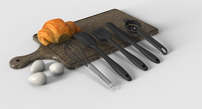 oannao Large Silicone Cooking Utensils Set - Heat Resistant Kitchen Utensils Sets,Spatula,Spoon,Turner Tongs,Whisk,Stainless Steel Cooking Utensil for Nonstick Cookware Dishwasher Safe (Black)