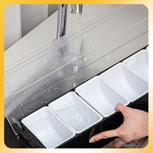 Mifoci Bartending Supplies 6 Compartments Garnish Tray with Lid Bar Caddy 3 Tier Glass Rimmer Stainless Steel Bottle Pourers Juice Pouring Cocktail Tools Plastic Serving Accessories