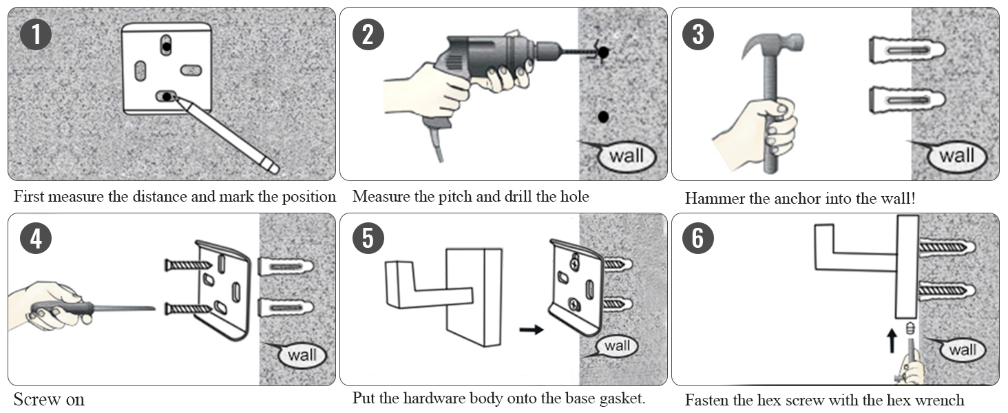 TQKAG 6-Piece Bathroom Towel Bar Sets Brushed Gold 23.6 inch Towel Bar Stainless Steel Towel Ring Coat Hook and Toilet Paper Holder Bathroom Hardware Set Wall Mounted Bathroom Accessories Kit