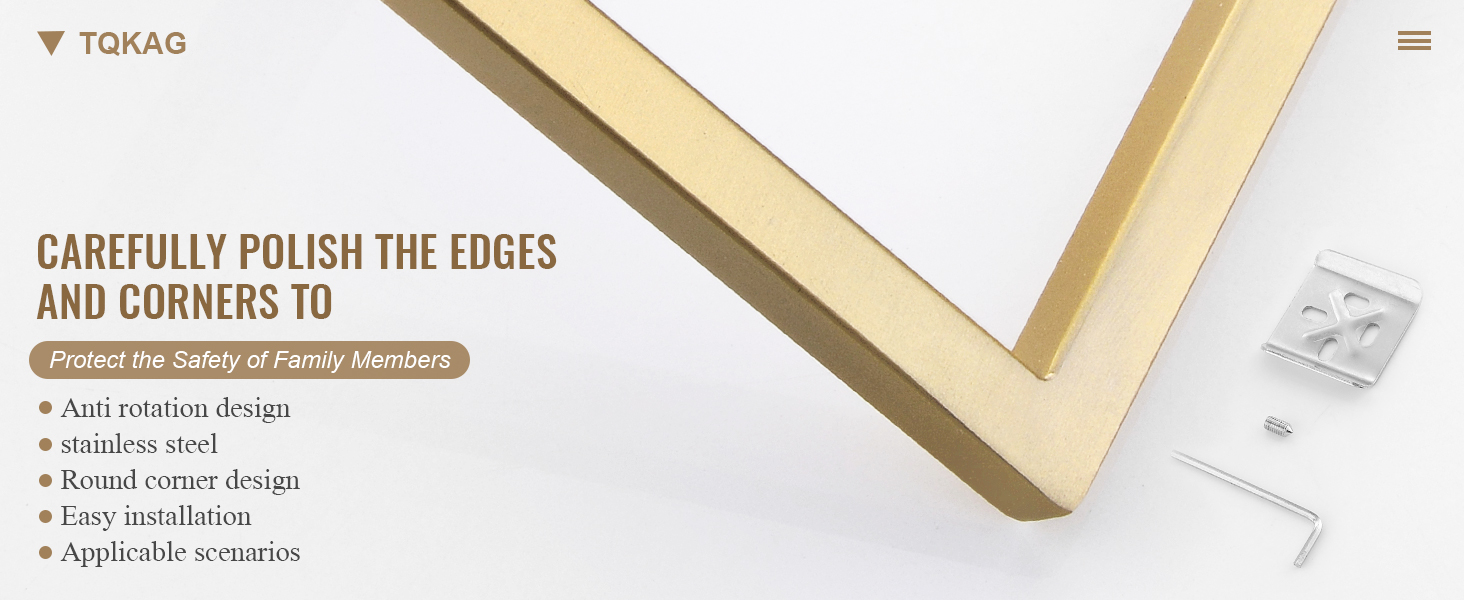 TQKAG 6-Piece Bathroom Towel Bar Sets Brushed Gold 23.6 inch Towel Bar Stainless Steel Towel Ring Coat Hook and Toilet Paper Holder Bathroom Hardware Set Wall Mounted Bathroom Accessories Kit