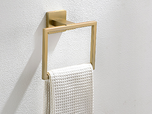 TQKAG 6-Piece Bathroom Towel Bar Sets Brushed Gold 23.6 inch Towel Bar Stainless Steel Towel Ring Coat Hook and Toilet Paper Holder Bathroom Hardware Set Wall Mounted Bathroom Accessories Kit