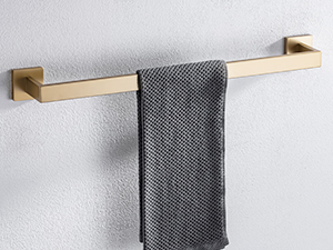 TQKAG 6-Piece Bathroom Towel Bar Sets Brushed Gold 23.6 inch Towel Bar Stainless Steel Towel Ring Coat Hook and Toilet Paper Holder Bathroom Hardware Set Wall Mounted Bathroom Accessories Kit