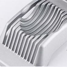 Zoe's Kitchen Good Grip Egg Slicer for Hard Boiled Eggs Heavy Duty Professional Large Aluminum Egg Slicer with Stainless Steel Wires Kitchen Aid Egg, Strawberry Slicer Hard Boiled Egg Cutter (Golden)