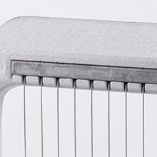 Zoe's Kitchen Good Grip Egg Slicer for Hard Boiled Eggs Heavy Duty Professional Large Aluminum Egg Slicer with Stainless Steel Wires Kitchen Aid Egg, Strawberry Slicer Hard Boiled Egg Cutter (Golden)