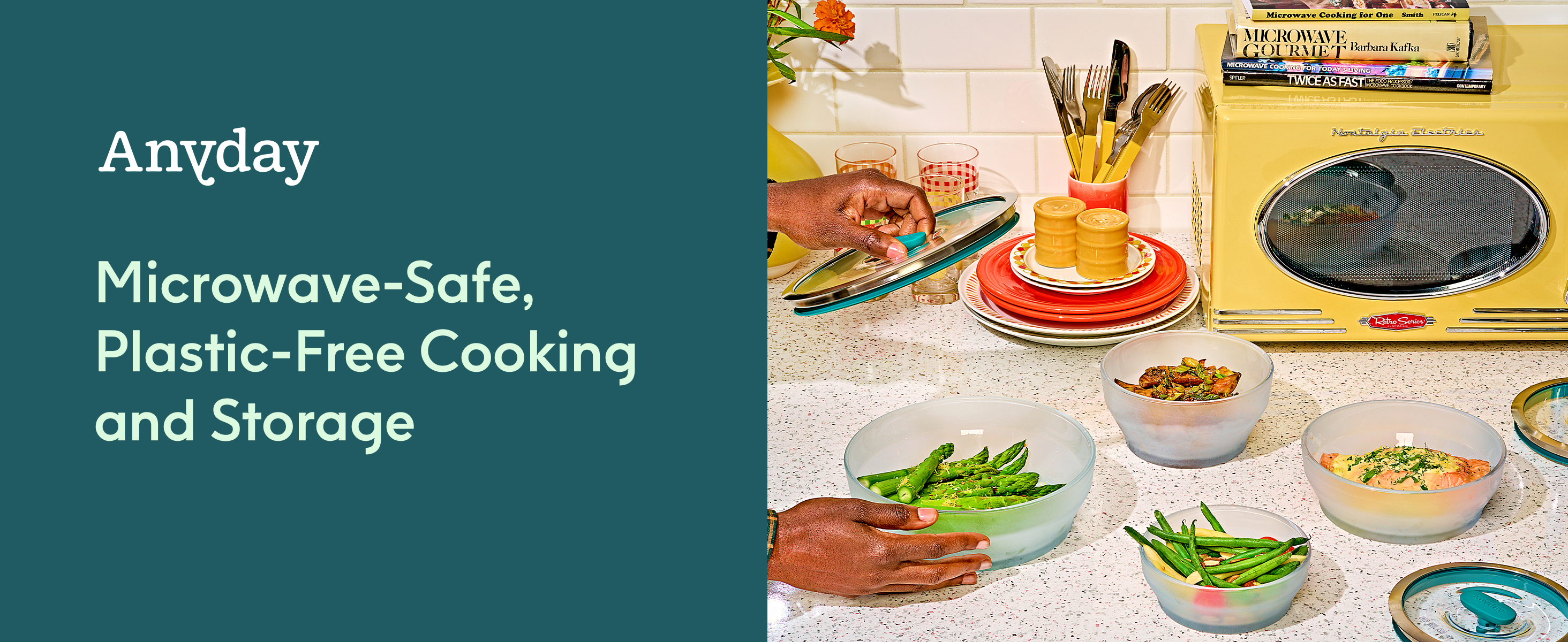 Anyday Oven Mitts with Non-Slip Silicone Grip, Set of 2 | Heat-Resistant Pot Holders with Non-Slip Liner | Universal Fit Circular Quilted and Silicone-Lined Gloves