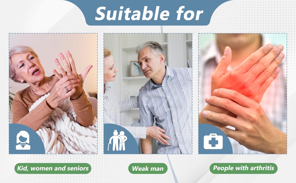 4PCS Jar Opener for Seniors with Arthritis - Rubber Gripper Pads, Bottle & Can Opener, Kitchen Gadgets (Light Blue + Green)