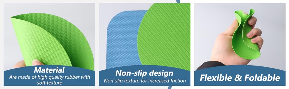 4PCS Jar Opener for Seniors with Arthritis - Rubber Gripper Pads, Bottle & Can Opener, Kitchen Gadgets (Light Blue + Green)