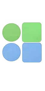 4PCS Jar Opener for Seniors with Arthritis - Rubber Gripper Pads, Bottle & Can Opener, Kitchen Gadgets (Light Blue + Green)
