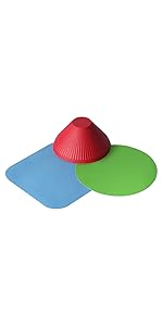 4PCS Jar Opener for Seniors with Arthritis - Rubber Gripper Pads, Bottle & Can Opener, Kitchen Gadgets (Light Blue + Green)