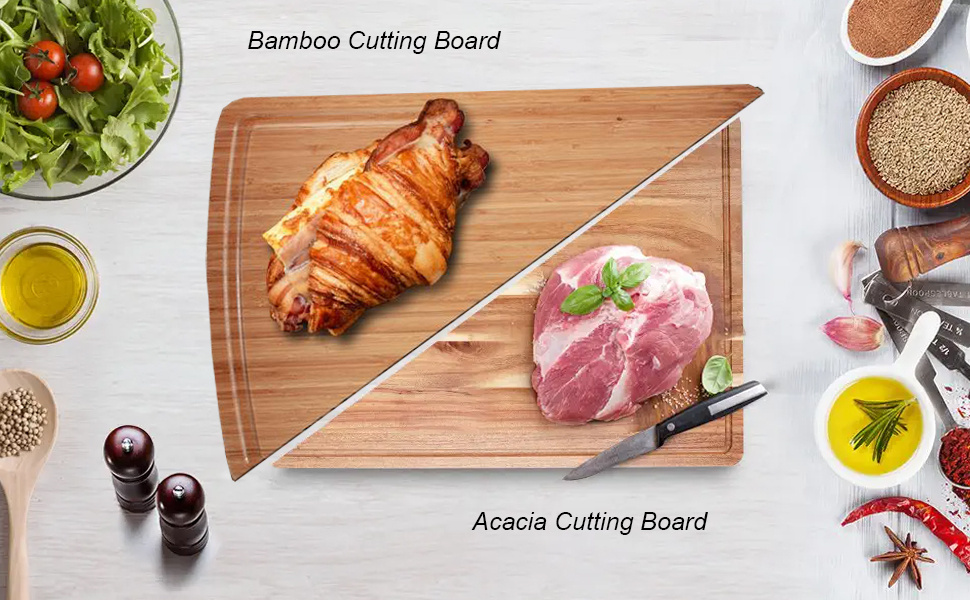 GAOMON 24 x 18 In Acacia Cutting Boardfor Kitchen, XXL Extra Large Charcuterie Cheese Platter Serving Tray, Food Prep and Serving Boards, Chopping Boards for Meal Vegetables and Cheese