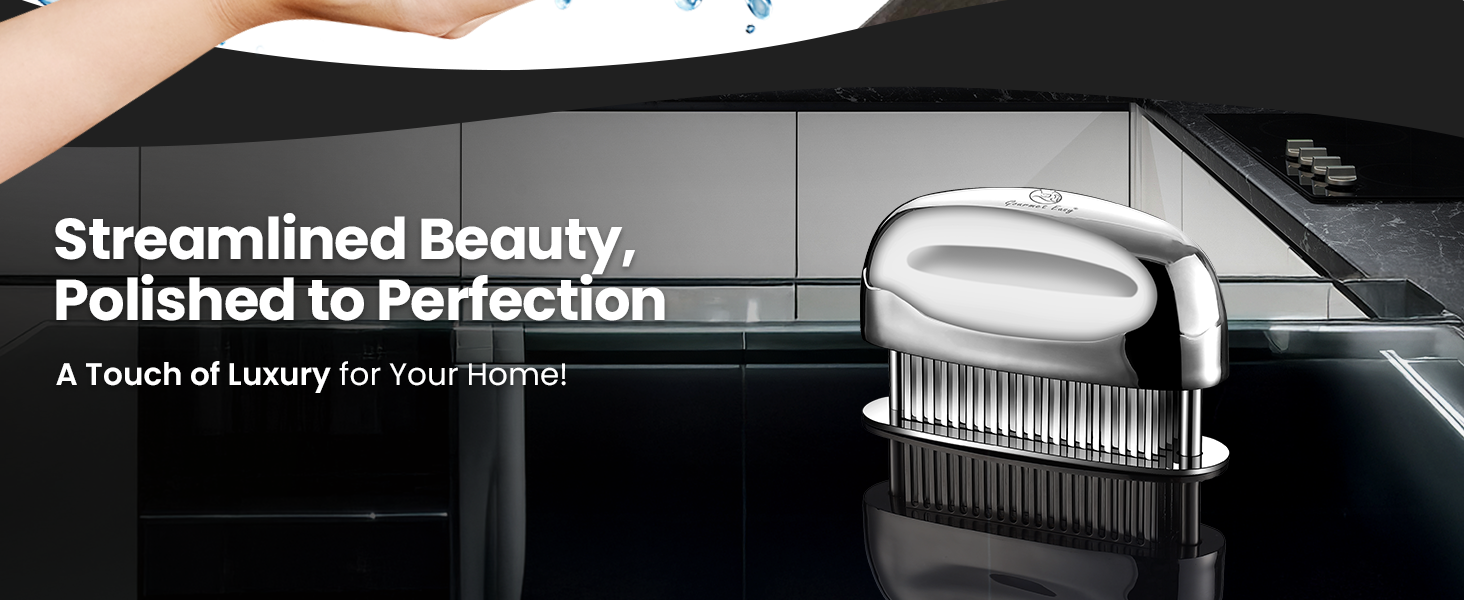 Meat Tenderizer Tool - Hand Held Blade Tenderizer for Meat - Ultra Sharp Needle Blades 100% Stainless Steel - Heavy Duty Kitchen Gadgets - Cooking Gadgets for Tenderizing Chicken, Steak, Veal, BBQ