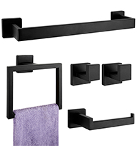 10-Pieces Brushed Nickel Bathroom Accessories Set, Stainless Steel Bathroom Hardware Set, Towel Racks for Bathroom Wall Mounted 24 Inch Bath Towel Bar Set.