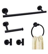 10-Pieces Brushed Nickel Bathroom Accessories Set, Stainless Steel Bathroom Hardware Set, Towel Racks for Bathroom Wall Mounted 24 Inch Bath Towel Bar Set.