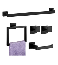 10-Pieces Brushed Nickel Bathroom Accessories Set, Stainless Steel Bathroom Hardware Set, Towel Racks for Bathroom Wall Mounted 24 Inch Bath Towel Bar Set.